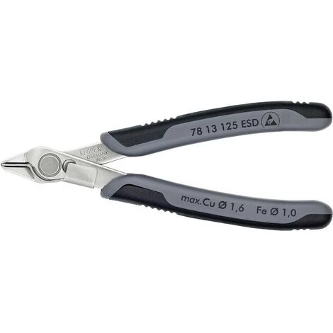 Knipex Super-Knips 78 13 125 ESD Antistatique (ESD) Pince Coupante Pour Circuits Imprimés Sans Facette 125 Mm 4 Knipex Super-Knips 78 13 125 ESD Antistatique (ESD) Pince Coupante Pour Circuits Imprimés Sans Facette 125 Mm – Image 4