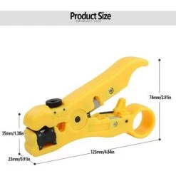 Universel Dénudeur De Câbles Betterlife,1 Pcs Outil De Dénudage, Pince à Dénuder Cutter Outil, Coaxiaux RG 59/6/7/11 Cat5/6 Pince à Dénuder UTP Coaxial Coax Câble, Pour Câbles Coaxiaux Et De Données 125 Mm，jaune -Pince et tenaille Soldes 44183060 3