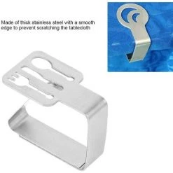 Kueatily Pinces à Nappe, Pince Nappe Table Epaisse En Acier Inoxydable Pour Exterieur -Pince et tenaille Soldes 44183264 5