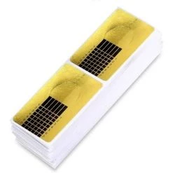 TANABATA 100 Pièces Papier Pour Gel Nails Art, Autocollants Modèles Pour Ongle Gel Construction, Auto-Adhésif Ongles Forme Pour Ongle Gel Ou Resin (100 Pièces)