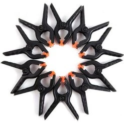 PERLE RARE Jeu De Pinces à Ressort Plastique, 10 Pièces,Ouverture Jusqu'à 4.7cm,Pince De Serrage Pour Décoration, Travaux Du Bois Et Studio De Photographie