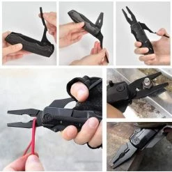 SUN FLOWER Couteau Multifonction 5 En 1, Acier Inoxydable Couteau Pliant Pince Multifonction Avec Pince Tournevis Ouvre-Boîte, Couteau Militaire De Poche Pour Activités Extérieures, Camping, Randonnée Pêche -Pince et tenaille Soldes 44770885 4