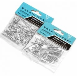 STAHLWERK Lot De 2 Rivets Aveugles En Aluminium 2,4 X 8 Mm + 3,2 X 10 Mm Pour Pince à Rivets Aveugles