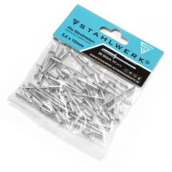 STAHLWERK Lot De 4 Rivets Aveugles En Aluminium 2,4 X 8 Mm + 3,2 X 10 Mm + 4 X 12,7 Mm + 4,8 X 16 Mm Pour Pince à Rivets Aveugles 50 Pièces Chacun -Pince et tenaille Soldes 45226206 3