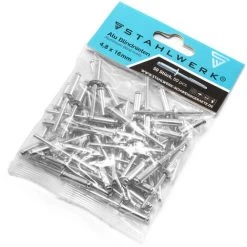 STAHLWERK Lot De 4 Rivets Aveugles En Aluminium 2,4 X 8 Mm + 3,2 X 10 Mm + 4 X 12,7 Mm + 4,8 X 16 Mm Pour Pince à Rivets Aveugles 50 Pièces Chacun -Pince et tenaille Soldes 45226206 5
