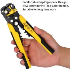 Pince à Dénuder, Pince à Coupe-câbles Dénudeur De Fils Automatique Réglable Multifonctionnel Dénudeur De Fils Pour Les Cables AWG 224-10 (0,2~6.0mm²), Pince à Sertir Dénudeur GrooFoo (jaune) -Pince et tenaille Soldes 45416399 3