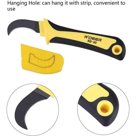 Couteau à Dénuder-lame En Acier Inoxydable Betterlife,poignée D'isolation De Fil Couteau à Dénuder Outil D'électricien(1 Pcs) 4 Couteau à Dénuder-lame En Acier Inoxydable Betterlife,poignée D'isolation De Fil Couteau à Dénuder Outil D'électricien(1 Pcs) – Image 4