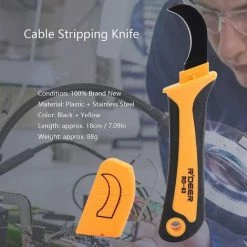 Couteau à Dénuder-lame En Acier Inoxydable Betterlife,poignée D'isolation De Fil Couteau à Dénuder Outil D'électricien(1 Pcs) 9 Couteau à Dénuder-lame En Acier Inoxydable Betterlife,poignée D'isolation De Fil Couteau à Dénuder Outil D'électricien(1 Pcs) -Pince et tenaille Soldes 45634889 5