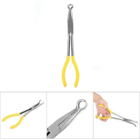 Pince à Bec Long, Pince Extra Longue à Nez Incurvé à Degrés Ou Outil De Réparation D'artisanat En Forme De O Pour La Réparation 27.5cm Fontainebleau 5 Pince à Bec Long, Pince Extra Longue à Nez Incurvé à Degrés Ou Outil De Réparation D'artisanat En Forme De O Pour La Réparation 27.5cm Fontainebleau – Image 5