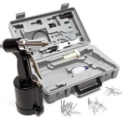 WILTEC Riveteuse Pince à Rivets à Air Comprimé 2,4 - 4,8 Mm Riveteuse Pneumatique Pour Rivets Aveugles Kit