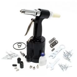 WILTEC Riveteuse Pince à Rivets à Air Comprimé 2,4 - 4,8 Mm Riveteuse Pneumatique Pour Rivets Aveugles Kit -Pince et tenaille Soldes 4634973 4