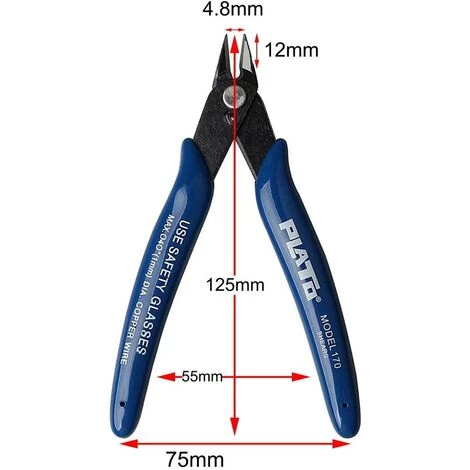 DEVENIRRICHE Pinces Coupantes De Côté, Yuanzi Cisaille Latérale Outil De Coupe, Pouce/Pince à Dénuder Acier Pour Câble Électrique, Bijoux Réparation, Travaux Pratiques, Bricolage (2 Pack, Bleu) 3 DEVENIRRICHE Pinces Coupantes De Côté, Yuanzi Cisaille Latérale Outil De Coupe, Pouce/Pince à Dénuder Acier Pour Câble Électrique, Bijoux Réparation, Travaux Pratiques, Bricolage (2 Pack, Bleu) – Image 3