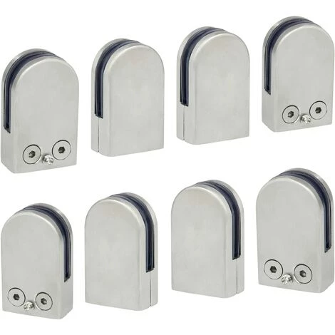 Pince à Verre Porte-Verre En Acier Inoxydable 304 Support De Serrage Clamp Clip Plat Main Courante Fenêtre Balustrade Réglable Escalier Salle De Bains,Starlight,8 PCS (6-8mm) 1 Pince à Verre Porte-Verre En Acier Inoxydable 304 Support De Serrage Clamp Clip Plat Main Courante Fenêtre Balustrade Réglable Escalier Salle De Bains,Starlight,8 PCS (6-8mm)