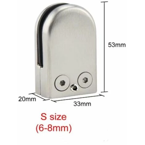 Pince à Verre Porte-Verre En Acier Inoxydable 304 Support De Serrage Clamp Clip Plat Main Courante Fenêtre Balustrade Réglable Escalier Salle De Bains,Starlight,8 PCS (6-8mm) 3 Pince à Verre Porte-Verre En Acier Inoxydable 304 Support De Serrage Clamp Clip Plat Main Courante Fenêtre Balustrade Réglable Escalier Salle De Bains,Starlight,8 PCS (6-8mm) – Image 3