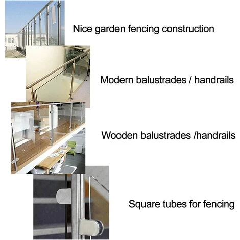 Pince à Verre Porte-Verre En Acier Inoxydable 304 Support De Serrage Clamp Clip Plat Main Courante Fenêtre Balustrade Réglable Escalier Salle De Bains,Starlight,8 PCS (6-8mm) 5 Pince à Verre Porte-Verre En Acier Inoxydable 304 Support De Serrage Clamp Clip Plat Main Courante Fenêtre Balustrade Réglable Escalier Salle De Bains,Starlight,8 PCS (6-8mm) – Image 5