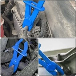 TINOR Pinces à Durite, 3 Pièces Pinces De Tuyau Ligne, Pinces à Clamper Les Durites, Pince Collier Durite, Pince Durite Refroidissement Pour Tuyaux à Essence, Economie De Carburant, 155, 185, 250mm -Pince et tenaille Soldes 48409372 4