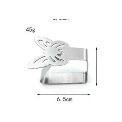 ZHUOXUAN Lot De 4 Pinces De Nappe En Acier Inoxydable Pour Nappe, Nappe, Pinces à Nappe (Papillon), Acier Anti-Rouille, Argent