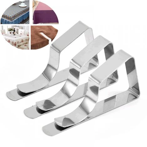 ZHUOXUAN Pinces à Nappe Ensemble De 12 Acier Inoxydable Nappe Clips Anti-Glissant 1 ZHUOXUAN Pinces à Nappe Ensemble De 12 Acier Inoxydable Nappe Clips Anti-Glissant