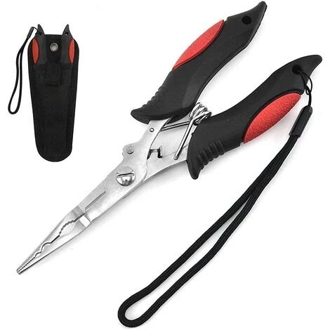 Pince à Ciseaux De Pêche LITZEE Pince Multi-outils En Acier Inoxydable Pour Ligne De Dissolvant De Crochet Anneaux Rouges Coupés Et Fendus 2 Pince à Ciseaux De Pêche LITZEE Pince Multi-outils En Acier Inoxydable Pour Ligne De Dissolvant De Crochet Anneaux Rouges Coupés Et Fendus – Image 2