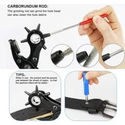 DECKON Perforatrice Cuir,Poinçon À Ceinture Professional,avec 2 Plaques De Perforation Supplémentaires Et 1 Règle Comprimé Pince Parfait Pour Ceintures, Travaux Manuels Etc 7 DECKON Perforatrice Cuir,Poinçon À Ceinture Professional,avec 2 Plaques De Perforation Supplémentaires Et 1 Règle Comprimé Pince Parfait Pour Ceintures, Travaux Manuels Etc -Pince et tenaille Soldes 51585850 3