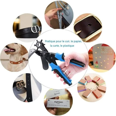 DECKON Perforatrice Cuir,Poinçon À Ceinture Professional,avec 2 Plaques De Perforation Supplémentaires Et 1 Règle Comprimé Pince Parfait Pour Ceintures, Travaux Manuels Etc 5 DECKON Perforatrice Cuir,Poinçon À Ceinture Professional,avec 2 Plaques De Perforation Supplémentaires Et 1 Règle Comprimé Pince Parfait Pour Ceintures, Travaux Manuels Etc – Image 5