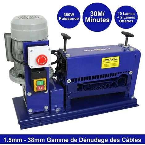 T-Mech Machine à Dénuder Fils De Câble 38mm - Bleu 1 T-Mech Machine à Dénuder Fils De Câble 38mm - Bleu