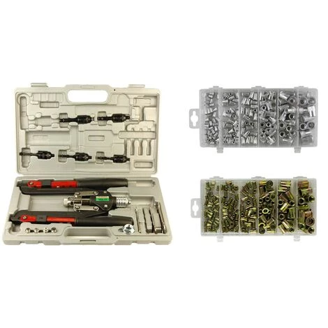 OC-PRO PINCE A RIVET ET INSERT + ASSORTIMENTS INSERTS ACIER ET ALU 1 OC-PRO PINCE A RIVET ET INSERT + ASSORTIMENTS INSERTS ACIER ET ALU