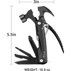 KARTOKNER Multitool, Kit De Survie Multifonctionnel 12 En 1 Avec Marteau Portable En Acier Inoxydable, Pinces, Multitool De Poche Pliable Pour Le Camping En Plein Air, La Randonnée. Cadeau De Noël -Pince et tenaille Soldes 52766726 3