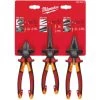 .MILWAUKEE. Set De 3 Pinces Isolées (universelle, Coupante, Bec Long) | 4932464575 - Milwaukee