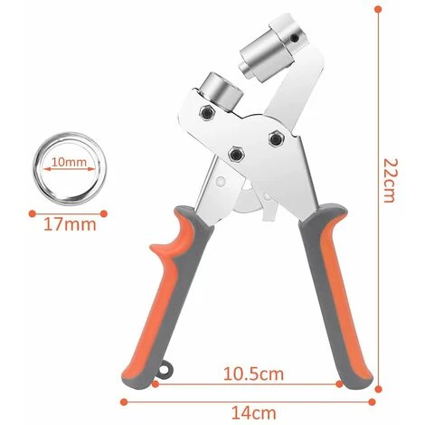 MERKMAK Pince A Oeillets Avec 500 Oeillets Argentes De 3/8" (10mm) Pour Cuir Ceinture En Cuir Tissu Vetements PVC Baches Sacs Et Etuis 2 MERKMAK Pince A Oeillets Avec 500 Oeillets Argentes De 3/8" (10mm) Pour Cuir Ceinture En Cuir Tissu Vetements PVC Baches Sacs Et Etuis – Image 2