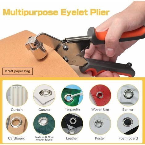 MERKMAK Pince A Oeillets Avec 500 Oeillets Argentes De 3/8" (10mm) Pour Cuir Ceinture En Cuir Tissu Vetements PVC Baches Sacs Et Etuis 5 MERKMAK Pince A Oeillets Avec 500 Oeillets Argentes De 3/8" (10mm) Pour Cuir Ceinture En Cuir Tissu Vetements PVC Baches Sacs Et Etuis – Image 5