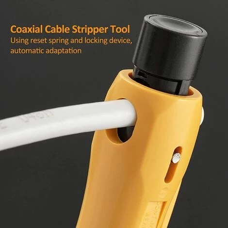 BARES Fil à Dénuder-pince à Dénuder à Main Pour Dénudeur De Câble Coaxial, Pour Outil De Réparation D'électricien RG59 RG11 RG7 RG6 3 BARES Fil à Dénuder-pince à Dénuder à Main Pour Dénudeur De Câble Coaxial, Pour Outil De Réparation D'électricien RG59 RG11 RG7 RG6 – Image 3