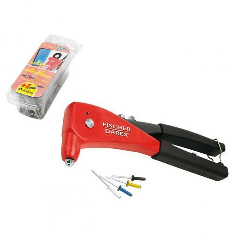 FISCHER DAREX Coffret 48 Rivets + Pince à Riveter PRO + 1 Foret Spécial Immatriculation 1 FISCHER DAREX Coffret 48 Rivets + Pince à Riveter PRO + 1 Foret Spécial Immatriculation