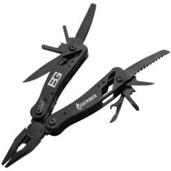 CADEAUX Pince Multi-fonctions Noircie En Acier Inoxydable Mini Pince Pliante Extérieure Pince à Couteau Combinée Télescopique Pince à Outil D'urgence De Terrain(1 Paquet)