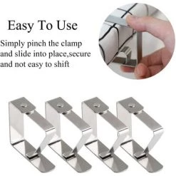 SUPERMARKET Pince Nappe Exterieur, Pince Nappe De Table, 12 Pinces à Nappe En Acier Inoxydable, Nappe Clips Anti-Glissant Fixer Nappe Pour Table D'Épaisseur 10-30 Mm,Superma 9 SUPERMARKET Pince Nappe Exterieur, Pince Nappe De Table, 12 Pinces à Nappe En Acier Inoxydable, Nappe Clips Anti-Glissant Fixer Nappe Pour Table D'Épaisseur 10-30 Mm,Superma -Pince et tenaille Soldes 54253005 5
