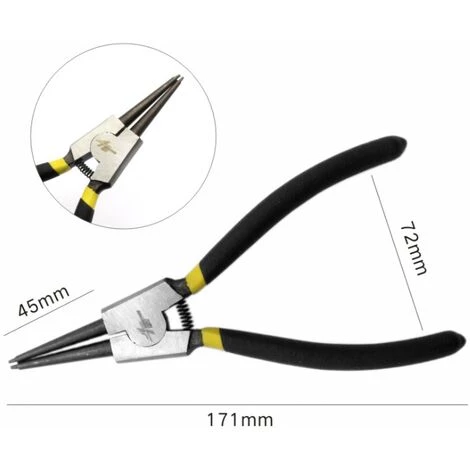 HANBING Outil Pince à Circlips De 7 Pouces (tête Droite Externe) 2 HANBING Outil Pince à Circlips De 7 Pouces (tête Droite Externe) – Image 2