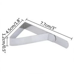 Pince à Nappe Inox 7,7 X4,5x1,2 Cm Couleur De Argent FUIENKO