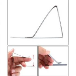 Pince à Nappe Inox 7,7 X4,5x1,2 Cm Couleur De Argent FUIENKO -Pince et tenaille Soldes 54329772 3