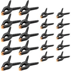VERSAILLESFR Jeu De 20 Pince à Ressort, Bricolage Outillage Serre-joints, Pinces Clips Clamps De Préhension Pour Bois Atelier Photographie - 2 Pouces / 3 Pouces,Versailles