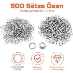 Pince à œillets,Ensemble Professionnel De Perforateur D'œillets Avec 500 Pièces (Ø Intérieur 10 Mm) œillets En Métal Pour Cuir Tissu Bâche Rideau PVC -Macaron 7 Pince à œillets,Ensemble Professionnel De Perforateur D'œillets Avec 500 Pièces (Ø Intérieur 10 Mm) œillets En Métal Pour Cuir Tissu Bâche Rideau PVC -Macaron -Pince et tenaille Soldes 54848121 3