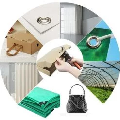 Pince à œillets,Ensemble Professionnel De Perforateur D'œillets Avec 500 Pièces (Ø Intérieur 10 Mm) œillets En Métal Pour Cuir Tissu Bâche Rideau PVC -Macaron 9 Pince à œillets,Ensemble Professionnel De Perforateur D'œillets Avec 500 Pièces (Ø Intérieur 10 Mm) œillets En Métal Pour Cuir Tissu Bâche Rideau PVC -Macaron -Pince et tenaille Soldes 54848121 5