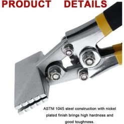 Pince à Plier Les Tôles,Triomphe Sertisseuse à Main Antirouille, Robuste Et à Vie, 150 Mm Droit, Outil En Alliage D'aluminium De 225 Mm De Long 7 Pince à Plier Les Tôles,Triomphe Sertisseuse à Main Antirouille, Robuste Et à Vie, 150 Mm Droit, Outil En Alliage D'aluminium De 225 Mm De Long -Pince et tenaille Soldes 54849467 3