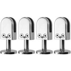 Pince En Verre En Acier Inox 304 Support De Fixation De Support Au Sol à Dos Plat Pour Sans Cadre Pour Main Courante Support De Finition De Brosse Panneaux De Verre Clôture De Piscine En Verre，Fontainebleau