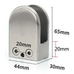 Pince En Verre En Acier Inox 304 Support De Fixation De Support Au Sol à Dos Plat Pour Sans Cadre Pour Main Courante Support De Finition De Brosse Panneaux De Verre Clôture De Piscine En Verre，Fontainebleau -Pince et tenaille Soldes 55414823 3