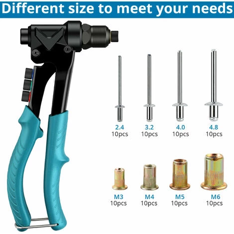 PROSTER Kit De Pince écrou à Riveter Pistolet à écrou Rivet Outils Pour Riveteuse à Main 2 PROSTER Kit De Pince écrou à Riveter Pistolet à écrou Rivet Outils Pour Riveteuse à Main – Image 2