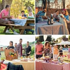 FONTAINEBLEAU Pince Nappe Inoxydable, 12 Pièces Pinces Pour Nappe De Table, Pince Nappe Clip Exterieur Ajustable, Attache Nappe Jardin Pour Cuisine Bureau Restaurant Pique-Nique Mariage Fête, 5 X 4 Cm，Fonepro -Pince et tenaille Soldes 56118355 5