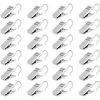 FONTAINEBLEAU 100 PCS Pinces à Rideaux En Métal Crochets Anneaux à Pince Argent Clips De Rideaux Crochet En Acier Inoxydable Pour Rideau De Douche Photo Carte，Fonepro