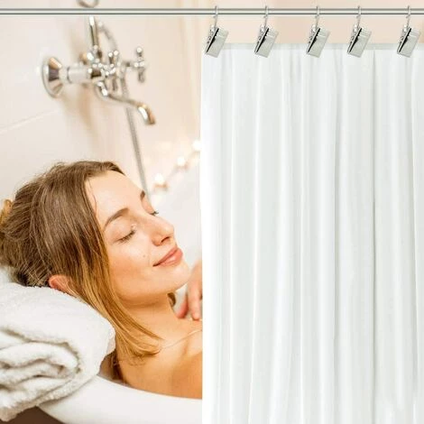 FONTAINEBLEAU 100 PCS Pinces à Rideaux En Métal Crochets Anneaux à Pince Argent Clips De Rideaux Crochet En Acier Inoxydable Pour Rideau De Douche Photo Carte,Fonepro 4 FONTAINEBLEAU 100 PCS Pinces à Rideaux En Métal Crochets Anneaux à Pince Argent Clips De Rideaux Crochet En Acier Inoxydable Pour Rideau De Douche Photo Carte,Fonepro – Image 4