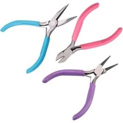 IRISFR Lot De Pince Bijoux Pince Mecanique Pince A Bout Rond Pince Plate Pince Coupante Pince De Precision Pince Pour Bijoux Pince De Precision Pour Artisanat Nroulage Et Réparation，Lilaris