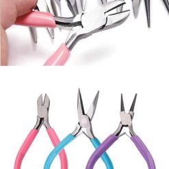IRISFR Lot De Pince Bijoux Pince Mecanique Pince A Bout Rond Pince Plate Pince Coupante Pince De Precision Pince Pour Bijoux Pince De Precision Pour Artisanat Nroulage Et Réparation，Lilaris -Pince et tenaille Soldes 56122430 4